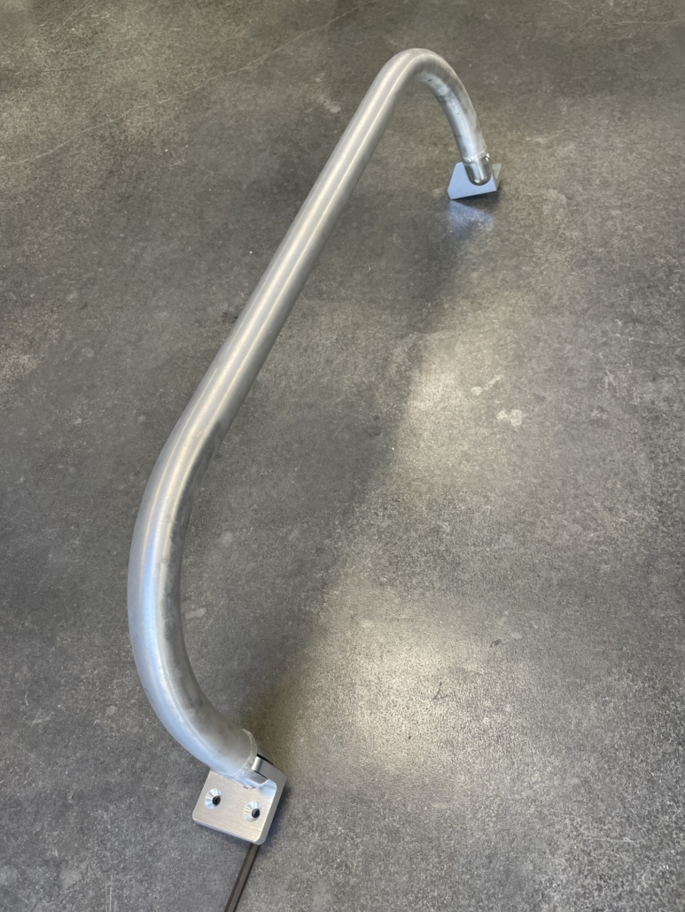 Custom Length (Weld On) Folding Foot Rest for Leaning Post/Pole Platform