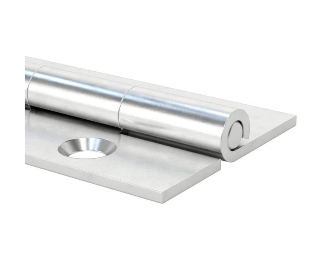 72 X 1.5 Inch Aluminum Boat Piano Hinge – 16 Gauge, Continuous Hinge For Marine Use